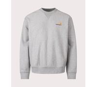 Carhartt WIP Mens Relaxed Fit American Script Sweatshirt - Colour: V6XX Grey Heather - Size: Large