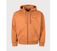 Carhartt WIP Mens Relaxed Fit Hooded American Script Jacket - Colour: 2LWXX Sienna - Size: Medium