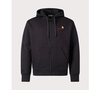 Carhartt WIP - Hooded American Script Black - Zipper - black - M - 80% Cotton, 20% Polyester,Sweat M