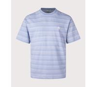 Carhartt WIP - Brodine Stripe Sorrent Indigo Overdyed - T-Shirt - blue - XL - 100% Cotton,Jersey XL