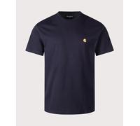 Carhartt WIP Mens Relaxed Fit Chase T-Shirt - Colour: 00HXX Dark Navy/Gold - Size: Small