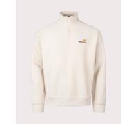 Carhartt WIP Mens Relaxed Fit Half Zip American Script Sweatshirt - Colour: MOOXX Moonbeam - Size: Medium Medium