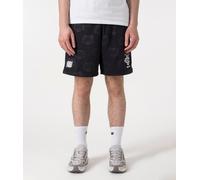 Carhartt WIP Mens Relaxed Fit Hartt Football Shorts - Colour: 2UFXX Heart Train Jacquard/ Black - Size: Medium