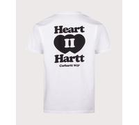 Carhartt WIP Mens Relaxed Fit Heart II Hartt T-Shirt - Colour: 02XX White - Size: Large Large