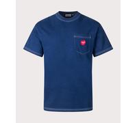 Carhartt - Cotton T-shirt - S/S Ingo Pocket T-Shirt Garment Dyed Dark Blue for Men - Size L - Navy Navy