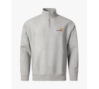 Carhartt WIP Mens Relaxed Fit Quarter Zip American Script Sweatshirt - Colour: V6XX Grey Heather - Size: Large Large