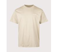 Carhartt WIP Mens Relaxed Fit Script Embroidery T-Shirt - Colour: 3LWXX Barchan/White - Size: Large