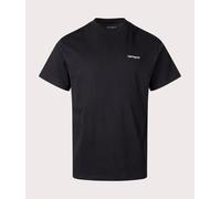Carhartt WIP Mens Relaxed Script Embroidery T-Shirt - Colour: 0D2XX Black/White - Size: Small Small