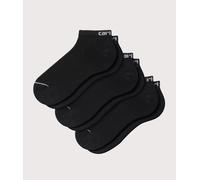 Carhartt WIP - Script Sneakers Pack Of 3 Black/White - Socks - black - Onesize - 84% Cotton, 14% Polyester, 2% Elastane Onesize