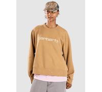 Carhartt WIP Womens Carhartt WIP Painter Logo-Print Cotton Sweatshirt Dusty H Brown M