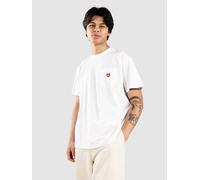 Carhartt WIP Mens Relaxed Fit Pocket Heart T-Shirt - Colour: 1WZXX White/Red - Size: XL