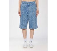 CARHARTT WIP Python Print Denim Bermuda Shorts Snake Nixon Double Knee - Size: S - female