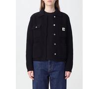 CARHARTT WIP Ribbed Wool Blend Cardigan with Patch Pockets and Logo - Size: S - female