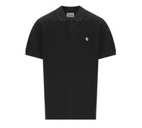 CARHARTT WIP S/S CHASE BLACK PIQUE POLO SHIRT XS
