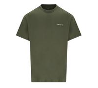 Carhartt WIP Mens Relaxed Fit Script Embroidery T-Shirt - Colour: 3LUXX Leaf/White - Size: Medium