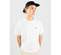 Carhartt WIP Mens Relaxed Fit Script Embroidery T-Shirt - Colour: 00AXX White/Black - Size: Medium
