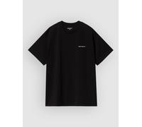 Carhartt WIP Mens Relaxed Script Embroidery T-Shirt - Colour: 0D2XX Black/White - Size: Small Small