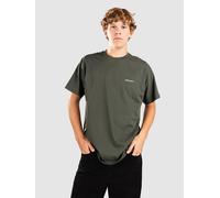 Carhartt Wip Mens T-Shirt Script Embroidered Tee in Optunia Green / White