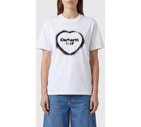 CARHARTT WIP Short-Sleeved Cotton T-Shirt with Chest Logo Print - Size: L - female