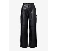 Carhartt WIP Womens Carhartt WIP Arizona Straight-Leg Faux-Leather Trousers Black M