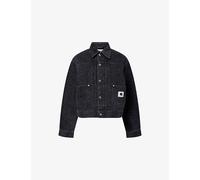 Carhartt WIP Womens Carhartt WIP Belmar Logo-Patch Denim Jacket Snake Camo, Black XS