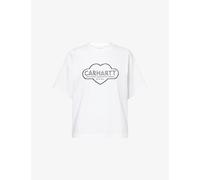 Carhartt WIP Womens Carhartt WIP Cloud Heart Logo-Print Cotton T-Shirt White M