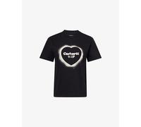 Carhartt WIP Womens Carhartt WIP Logo Spray Heart Cotton T-Shirt Black M