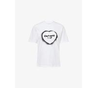 Carhartt WIP Womens Carhartt WIP Logo Spray Heart Cotton T-Shirt White L