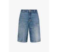 Carhartt WIP Womens Carhartt WIP Nixon Double-Knee Denim Shorts Blue M