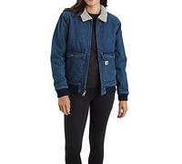 Carhartt Women Winter Jacket Relaxed Fit Denim Sherpa Lined, Color:Beech, Size:M