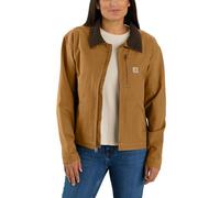 Carhartt Women Work Jacket Relaxed Fit Canvas Detroit, Color:carhartt brown, Size:S