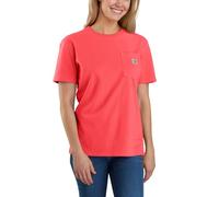 Carhartt Women's 103067 Women's WK87 Workwear Pocket Short Sleeve T-Shirt, Coral Glow, L