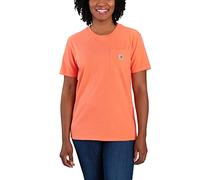 Carhartt Women's 103067 Women's WK87 Workwear Pocket Short Sleeve T-Shirt, Electric Coral, S
