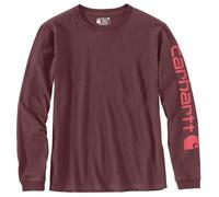 Carhartt Women's 103401 Women's WK231 Long Sleeve Logo T-Shirt, Barnwood, L