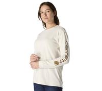 Carhartt Women's 103401 Women's WK231 Long Sleeve Logo T-Shirt, Malt/Carhartt Brown, L