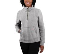 Carhartt Women's 105657 Women's Relaxed Fit Midweight Half-Zip Sweatshirt, Asphalt Heather Nep, Medium