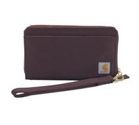 Carhartt Women's Casual Canvas Lay Flat Clutch Wallets for Women, Nylon Duck Lay-Flat Clutch (Deep Wine), One Size