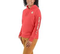 Carhartt Women's Clarksburg Graphic Sleeve Pullover Sweatshirt, Coral Glow, XS