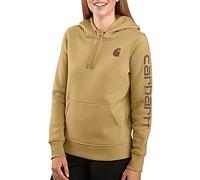 Carhartt Women's Clarksburg Graphic Sleeve Pullover Sweatshirt (Regular and Plus Sizes), Yellowstone Heather, Medium