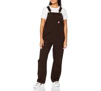 Carhartt Womens Crawford Double Front Bib Overalls Dark Brown XLarge