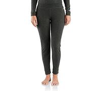 Carhartt Women's Force Heavyweight Polyester-Wool Base Layer Bottom, Deep Black Heather, S