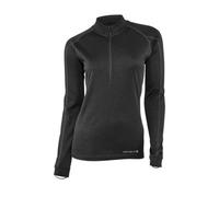 Carhartt Women's Force Heavyweight Polyester-Wool QTR-Zip Base Layer Top, Deep Black Heather, XX-Large