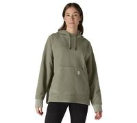 Carhartt Women's Force Oversized-Fit Fleece Hooded Sweatshirt, Dusty Olive Heather, X-Large