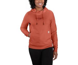 Carhartt Women's Force Relaxed Fit Lightweight Graphic Hooded Sweatshirt, Desert Orange Heather, Medium