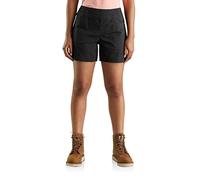 Carhartt Women's Force Relaxed Fit Ripstop Work Short, Black, M