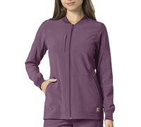Carhartt Women's Front Zip Utility Jacket Medical Scrubs, Amethyst, S