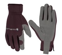 Carhartt Women's High Dexterity Open Cuff Glove Cold Weather, BlackBerry Grey, Small