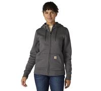 Carhartt Women's Clarksburg Full Zip Hoodie Work Utility T-Shirt, Carbon Heather, Medium