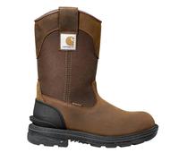Carhartt Women's Ironwood Waterproof 11"""" Soft Toe Wellington Work Boot Brown - 6 M