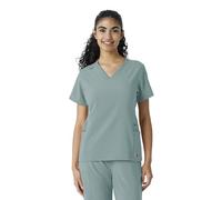 Carhartt Women's Knit Panel Scrub Top, Summer Blue, XS